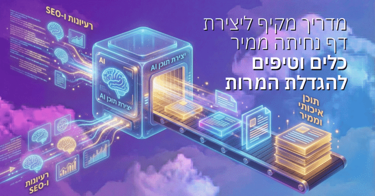 מדריך מקיף ליצירת דף נחיתה ממיר: כלים וטיפים להגדלת המרות