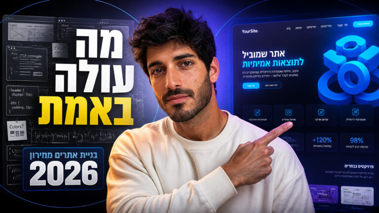 בניית אתרים מחירון 2026: המדריך המלא לעסקים