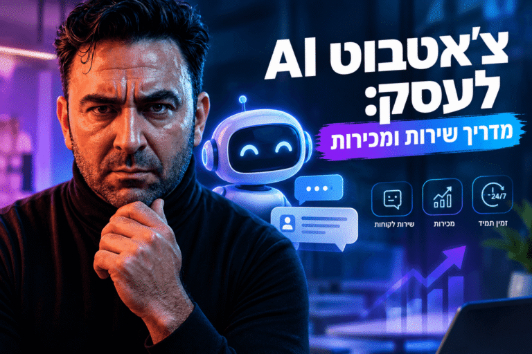 צ'אטבוט AI לעסק: מדריך שירות ומכירות 2026