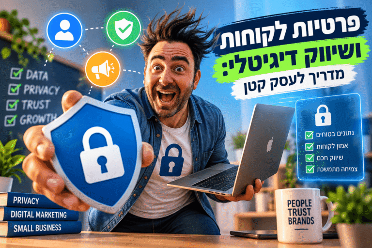 פרטיות לקוחות ושיווק דיגיטלי: מדריך לעסק קטן 2026
