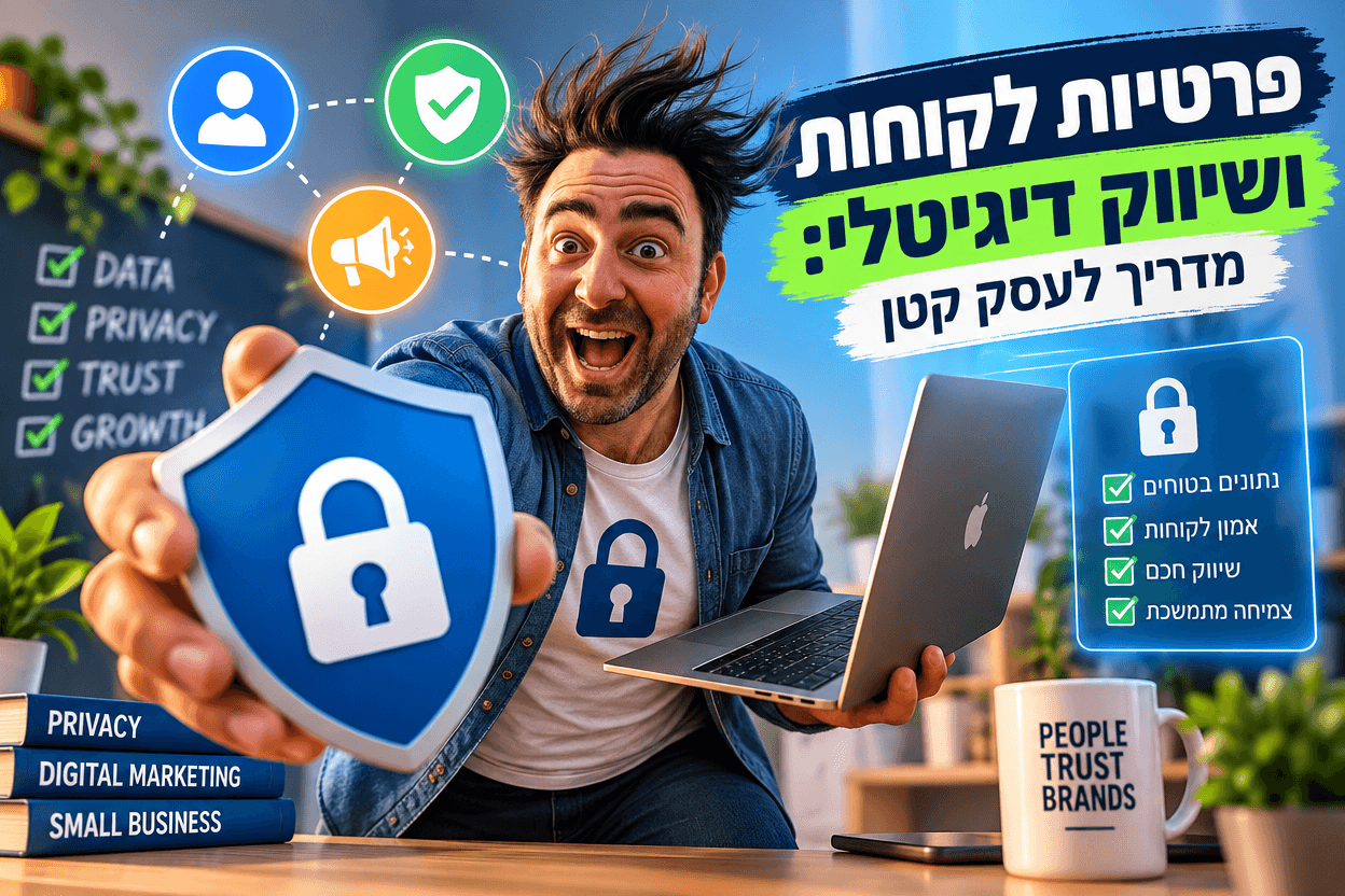 פרטיות לקוחות ושיווק דיגיטלי: מדריך לעסק קטן 2026