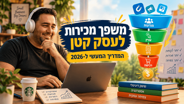 משפך מכירות לעסק קטן: המדריך המעשי ל-2026